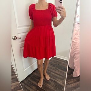 Elegant Red Women's Dress